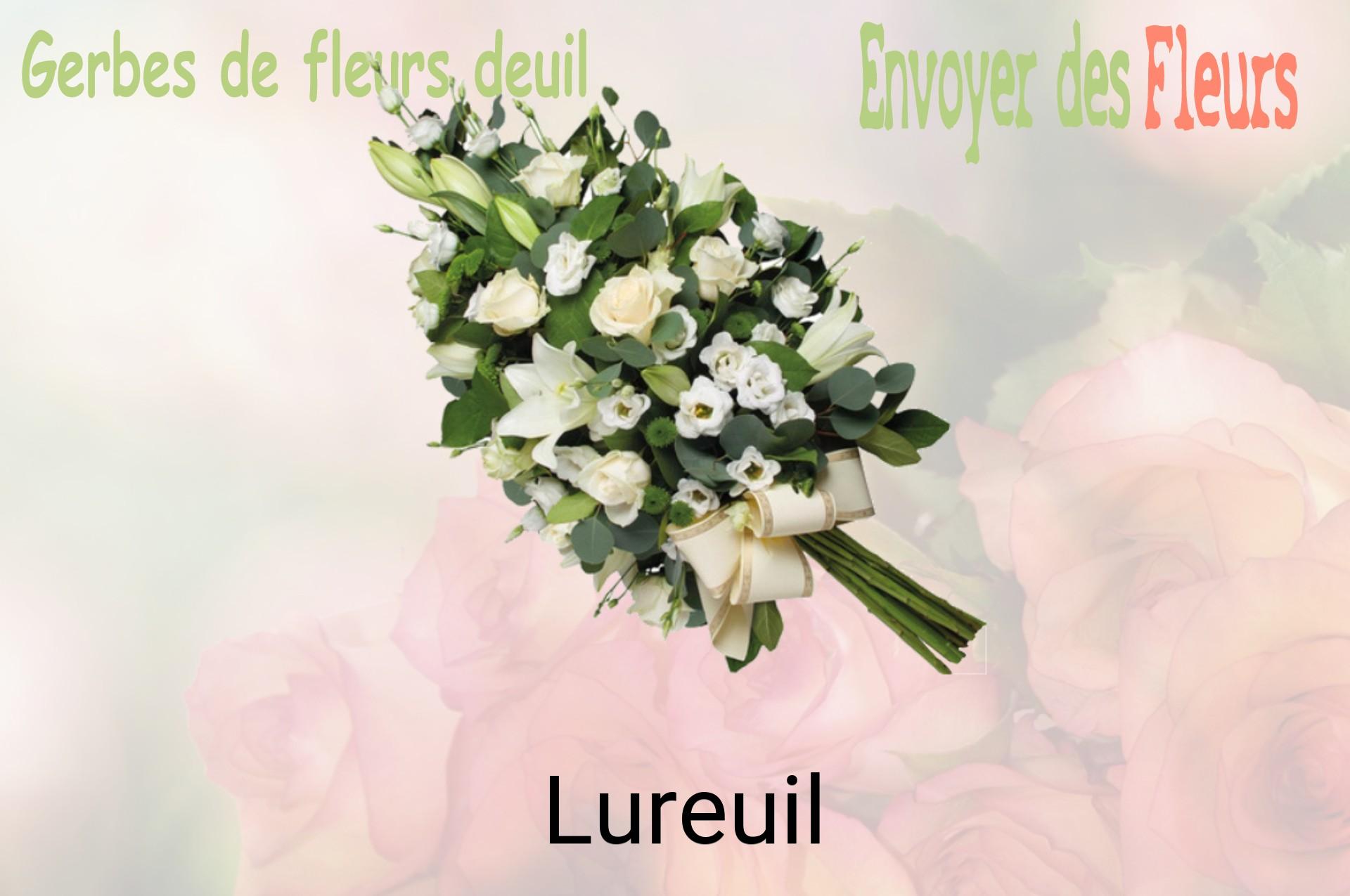 Gerbe de fleurs de deuil livrée à Lureuil